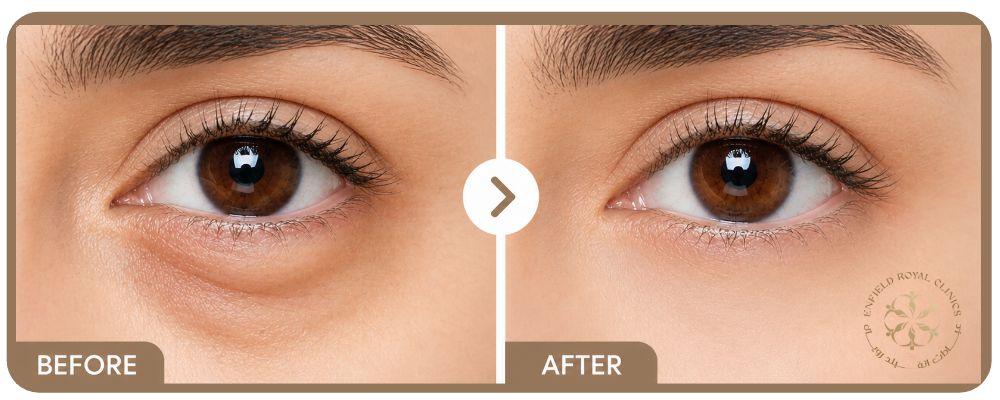 eye bag removal before after treatment image